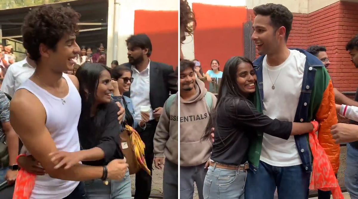 Ecstatic fan jumps with joy after meeting Ishaan & Sidhant at Phone Bhoot promotions