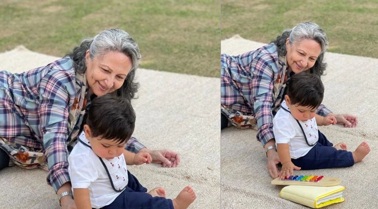 Jeh Baba aka Jeh Ali Khan spends quality time with grandma Sharmila Tagore