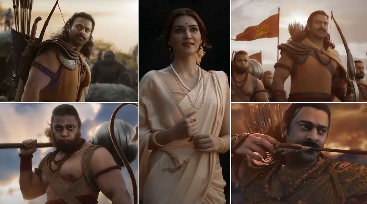 Jai Shri Ram Song Launch: Prabhas  - Kriti Sanon Starrer Film Adipurush's Visual From The Press Conference Is Sure To Give You GOOSEBUMPS! (Watch Video)