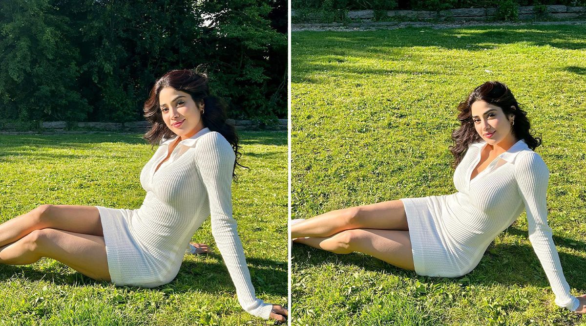 Janhvi Kapoor looks sporty and chic in this white bodycon dress