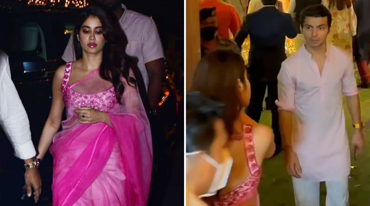 Janhvi Kapoor makes a glamorous entry at Ambani’s party and accompanies rumoured boyfriend Shikhar Pahariya