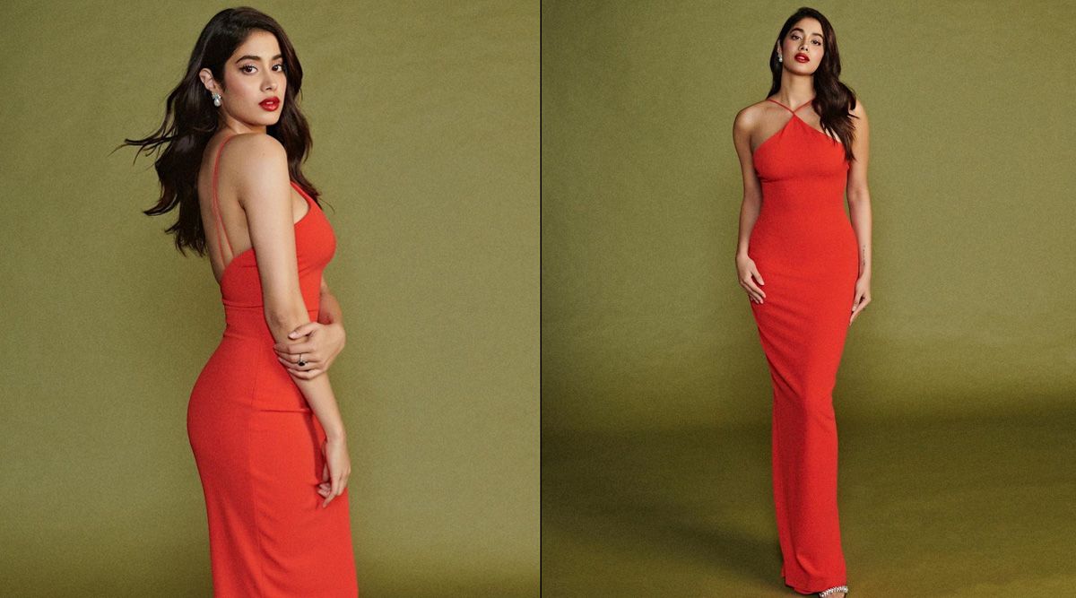 Janhvi Kapoor looks red hot and spicy in a nookie gown as she steps out for Mili’s promotions