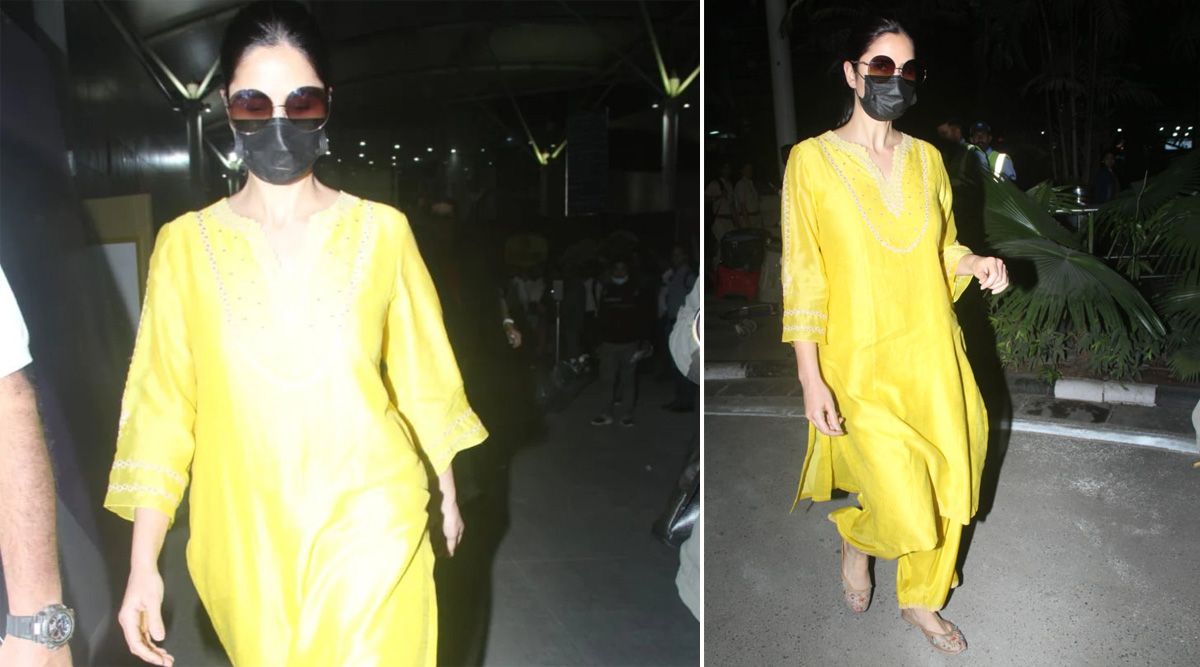 Katrina Kaif's yellow salwar suit look at the airport grabbed the attention of fans; Watch Out, PICS!