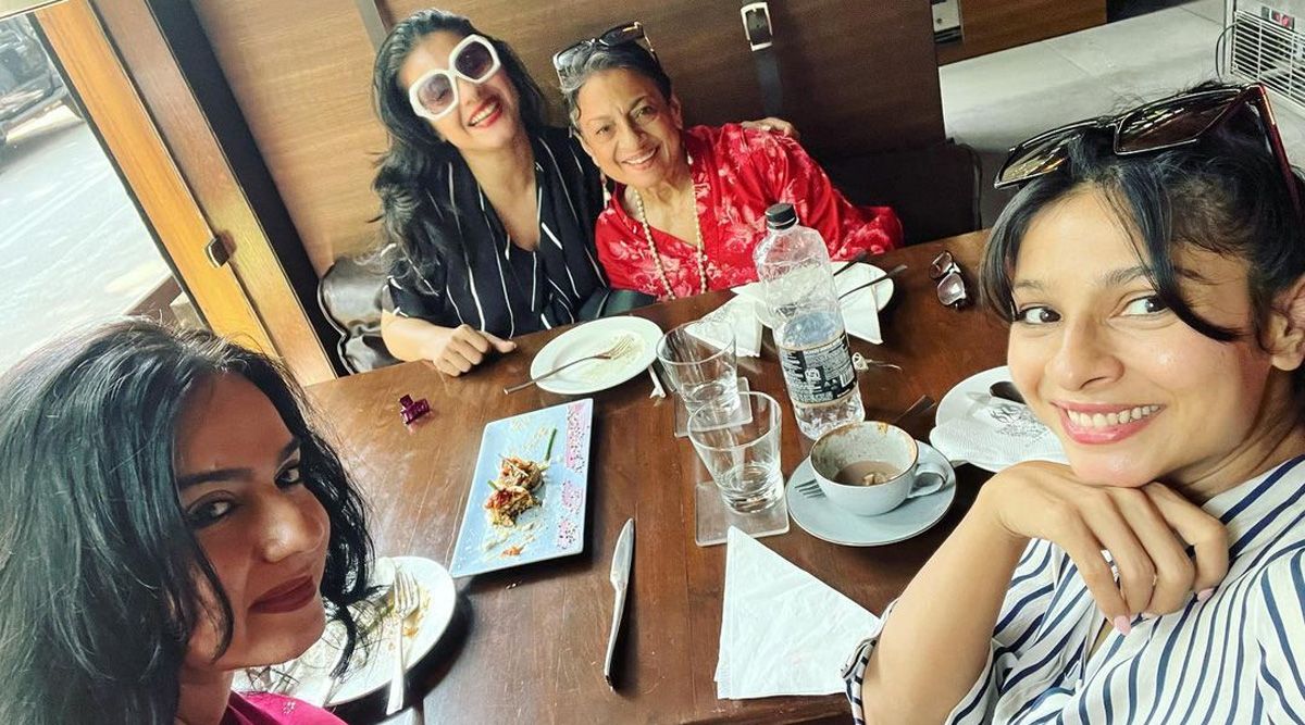 Kajol is beaming as she enjoys a brunch date with Tanishaa Mukerji, mom Tanuja, and sister-in-law Neelam