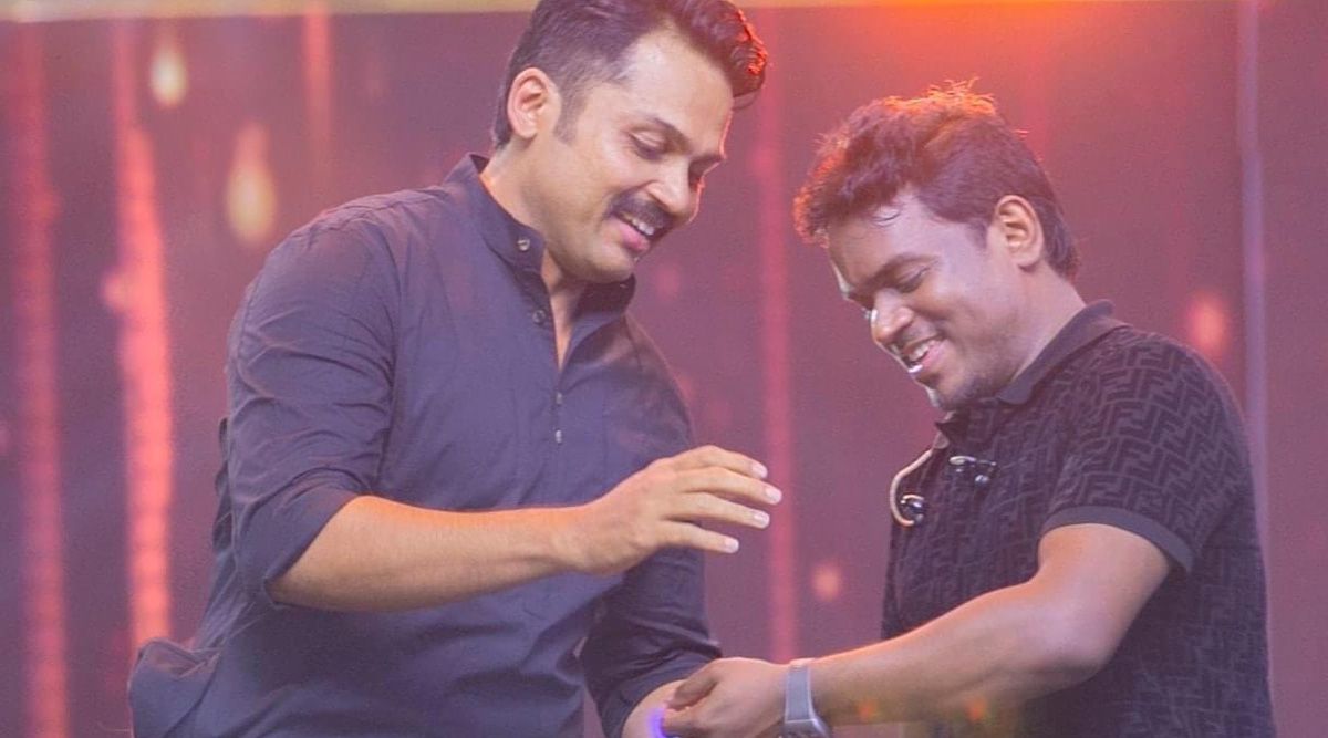 Karthi gifts luxury watch to Yuvan Raja to commemorate his 25th year in films