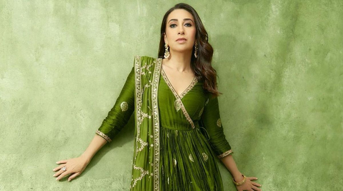 Karisma Kapoor in green satin anarkali managed to STUN her fans; We can’t stop but say ‘Le gayi Le gayi Dil Le gayi’
