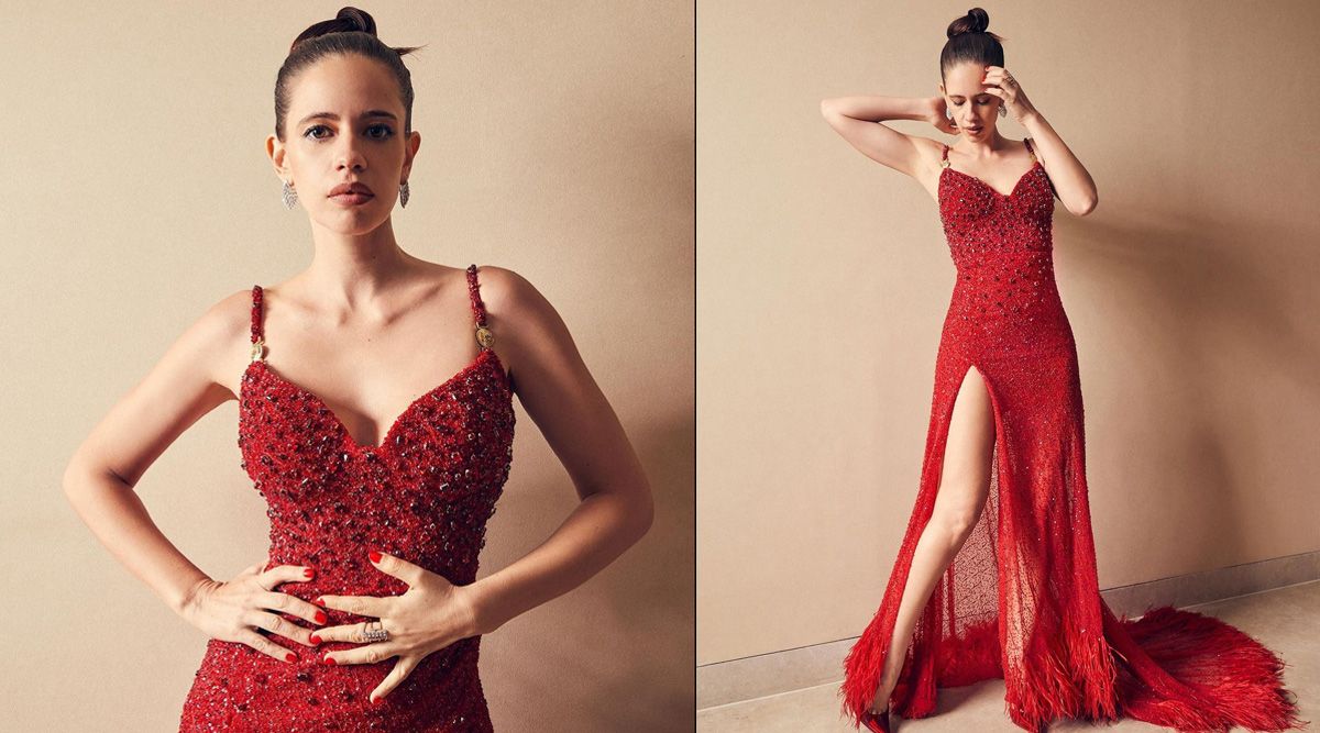 Kalki Koechlin glowing and sizzles in a red embellished floor-sweeping gown by grabbing attention; SEE PICS!