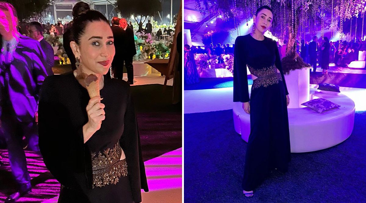 Karisma Kapoor put the ace in a party appearance in a Namrata Joshipura cut-out jumpsuit