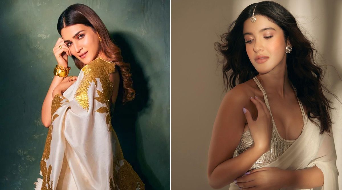 This Diwali, wear ivory sarees as worn by Shanaya Kapoor, Kriti Sanon, and others