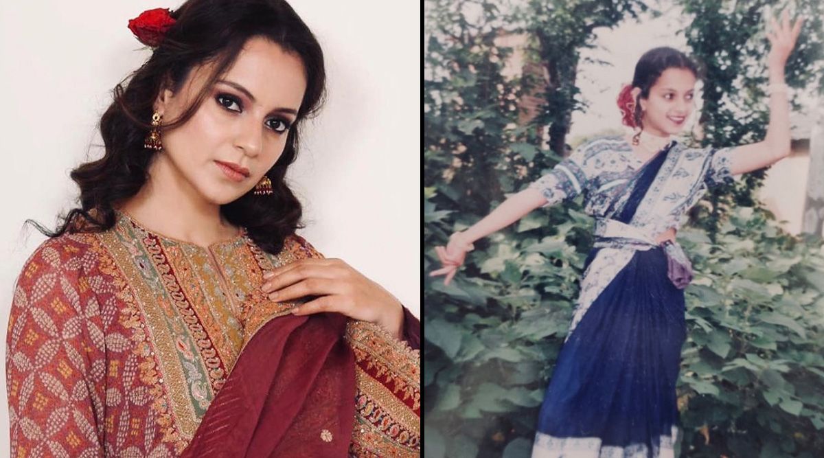 Kangana Ranaut Throwback picture, in saree stolen from mother; Check out PICS!