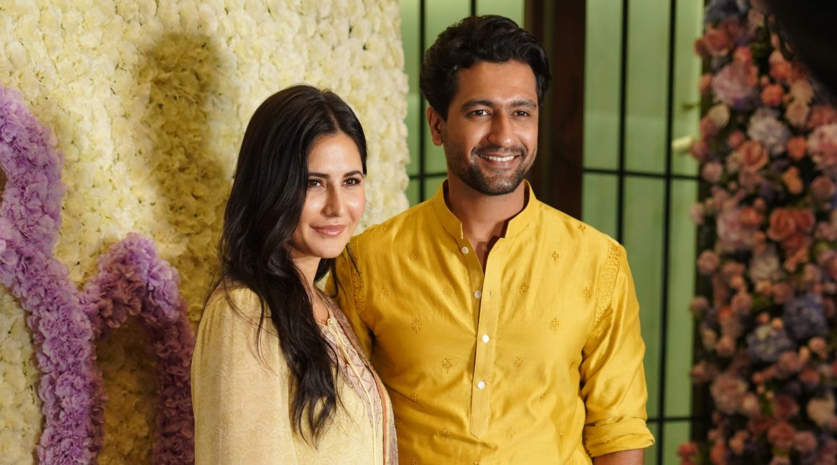 Katrina Kaif and Vicky Kaushal twinning in yellow traditional outfits serve major couple goals
