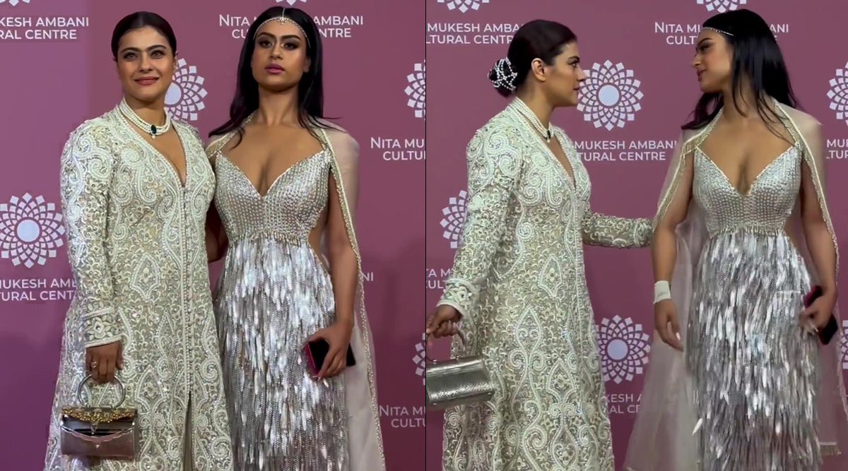 NMACC Day 2: OOPS! Kajol Pulls Nysa Devgn's Arm LIKE DESI MOM While Posing For Paps