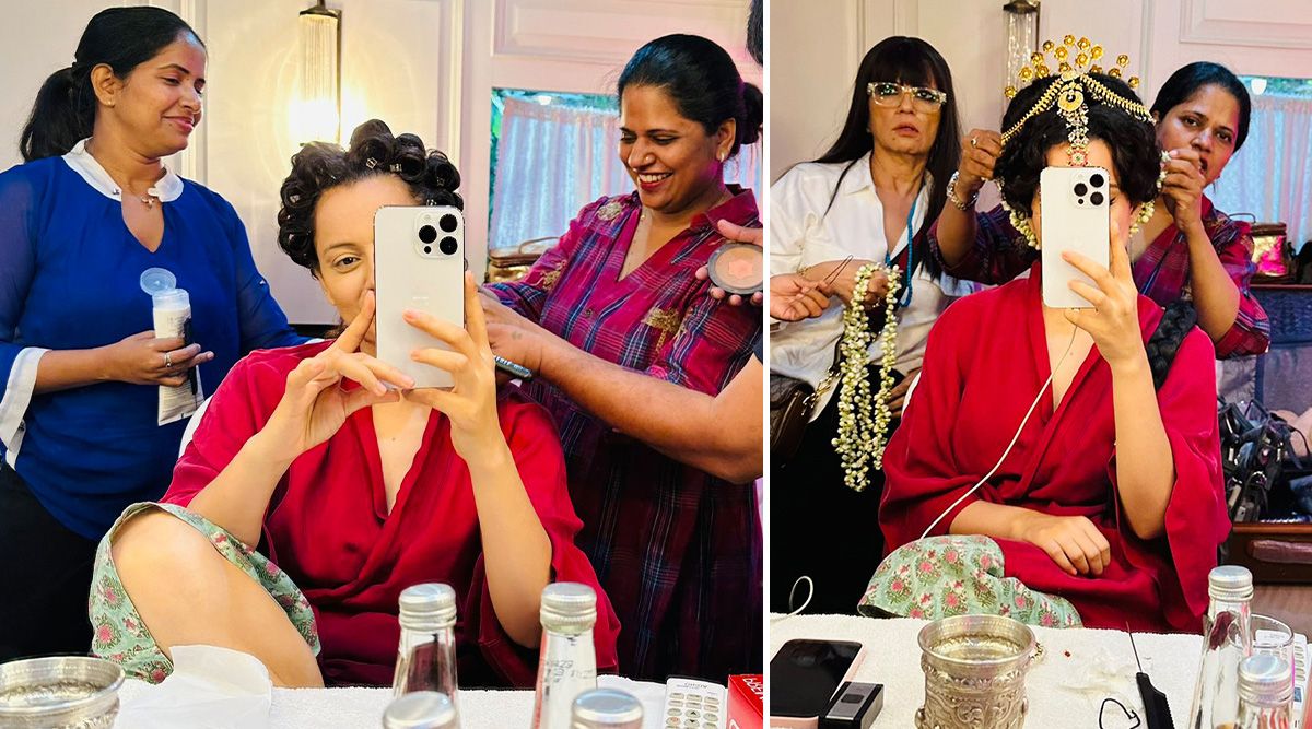 Chandramukhi 2: Kangana Ranaut Shares Glimpses of Her Melodramatic Looks From the Sets of the Film, Raises Curiosity on Social Media!