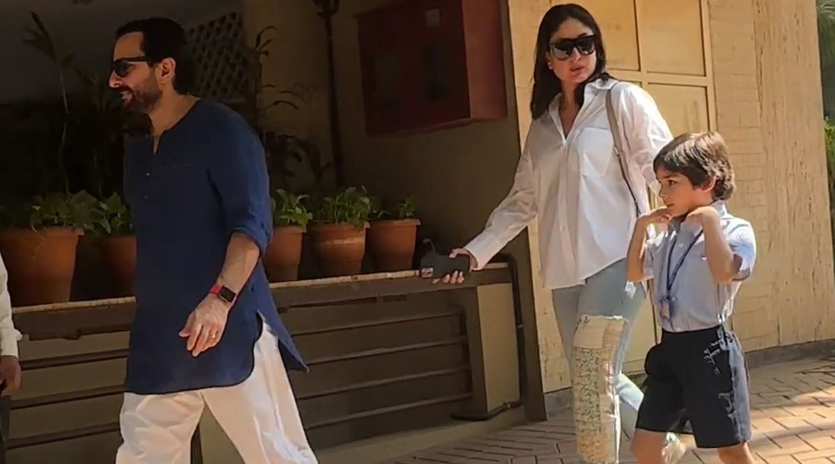 Aww! Adorable Taimur Ali Khan Steals The Show In School Uniform Alongside Doting Parents Kareena Kapoor And Saif Ali Khan! (View Pics)