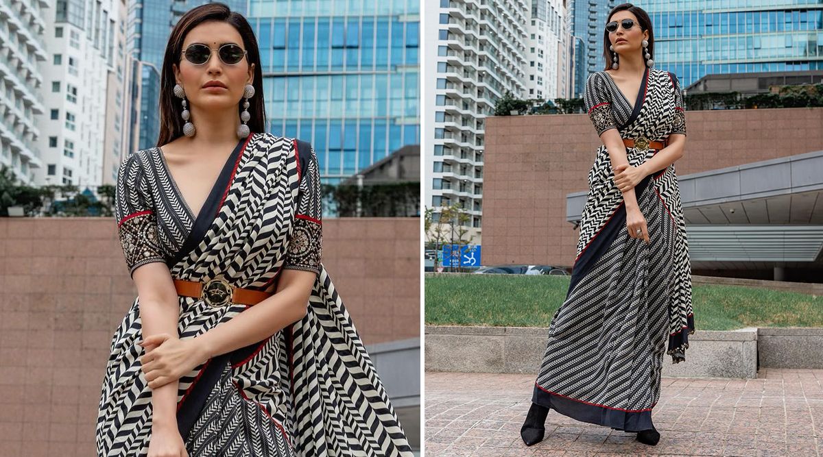 Karishma Tanna graces the BIFF 2023 in two fusion sarees EXUDING elegance and style