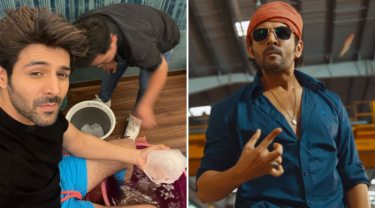 Kartik Aaryan’s HILARIOUS ice bucket challenge after getting hurt on the sets of Shehzada; Watch now!