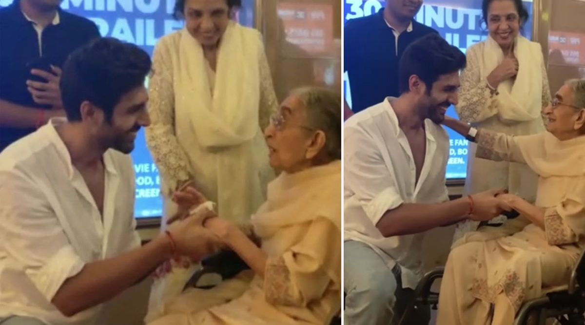 Satya Prem Ki Katha: Kartik Aaryan SEEKS BLESSINGS From Old Woman Who Is a Fan Of Him For The Success Of His Film (Watch Video)