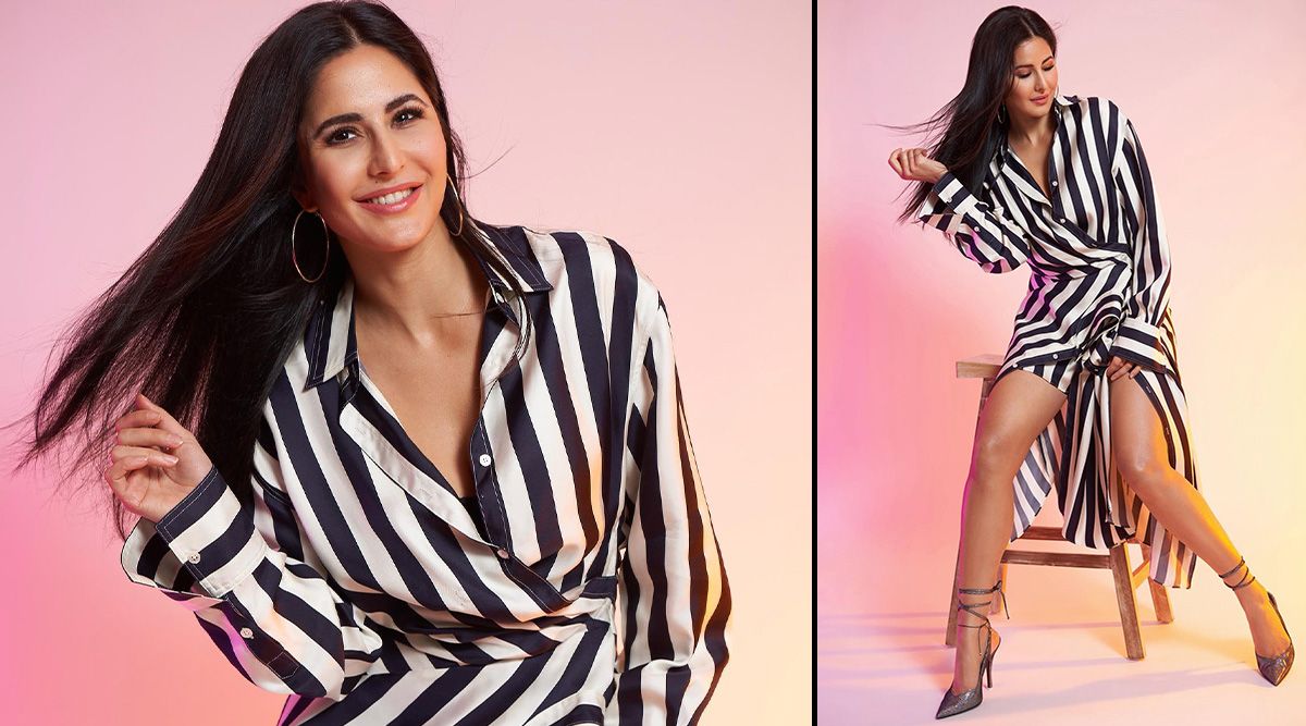 Katrina Kaif serves Boss Lady vibes in a chic striped shirt dress worth lakhs