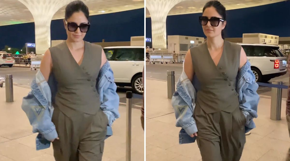 Katrina Kaif’s Airport Look In Off-Shoulder Jacket Is DISAPPROVED By The Netizens; The Actress Gets BRUTALLY TROLLED (Watch Video)