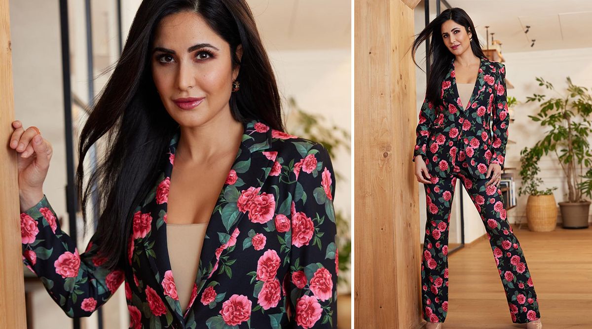 Katrina Kaif aces a bossy look as she wears Alice and Olivia floral pantsuit by Stacey Bendet