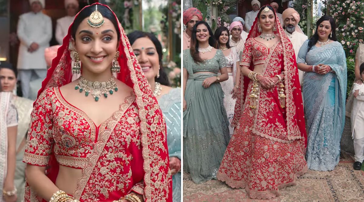 Actress Kiara Advani's gorgeous bridal look for an Advertisement catching the eyes of fans; Watch PICS!