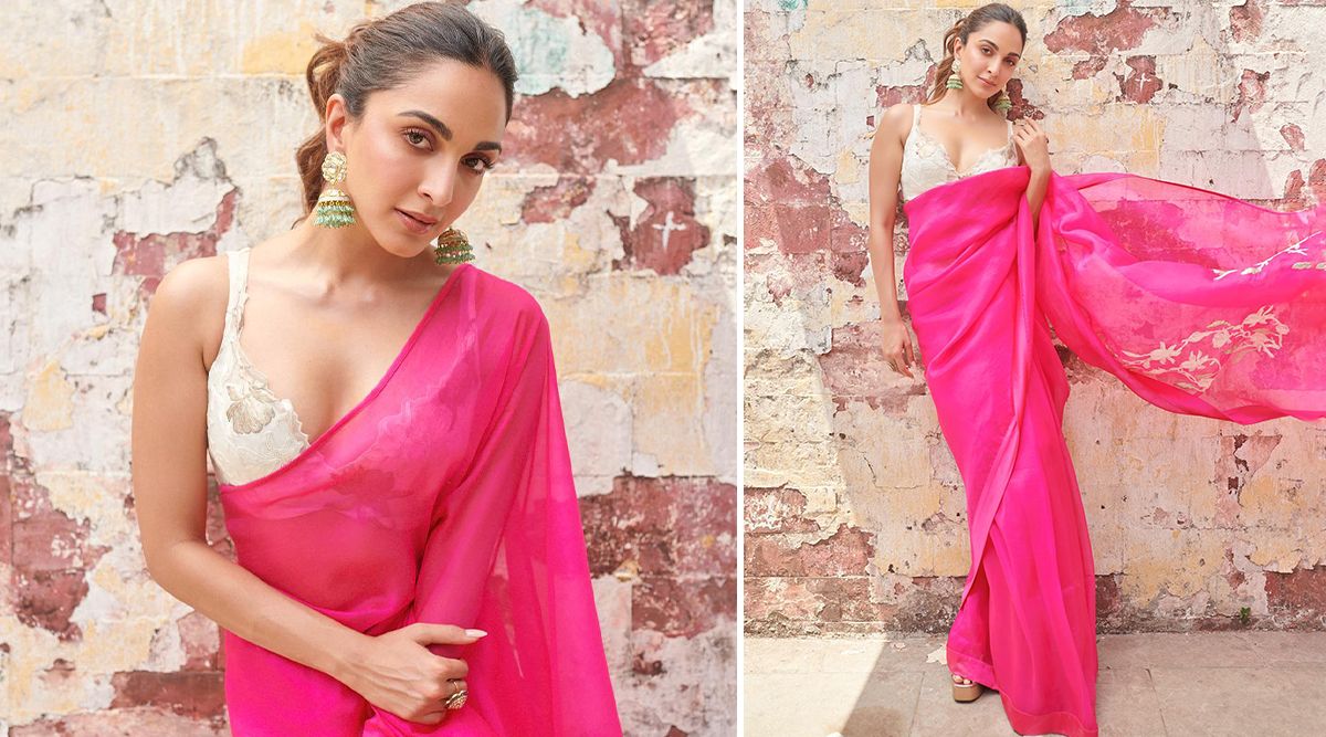 Kiara Advani’s LOVELY Pink Saree With PLUNGING NECKLINE Blouse Makes Netizen's JAWS DROP; Fans Call Her Hubby Sidharth Malhotra ‘Lucky’ (View Pic)
