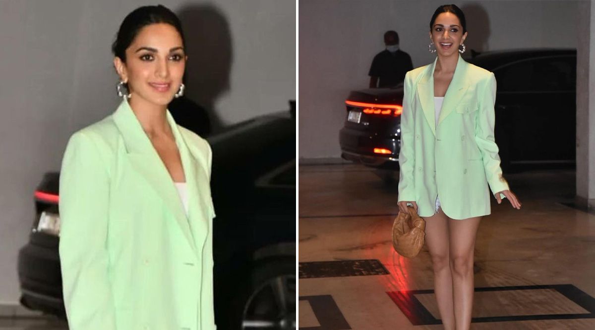 Kiara Advani definitely amped up her fashion game in this green Hinnominate blazer