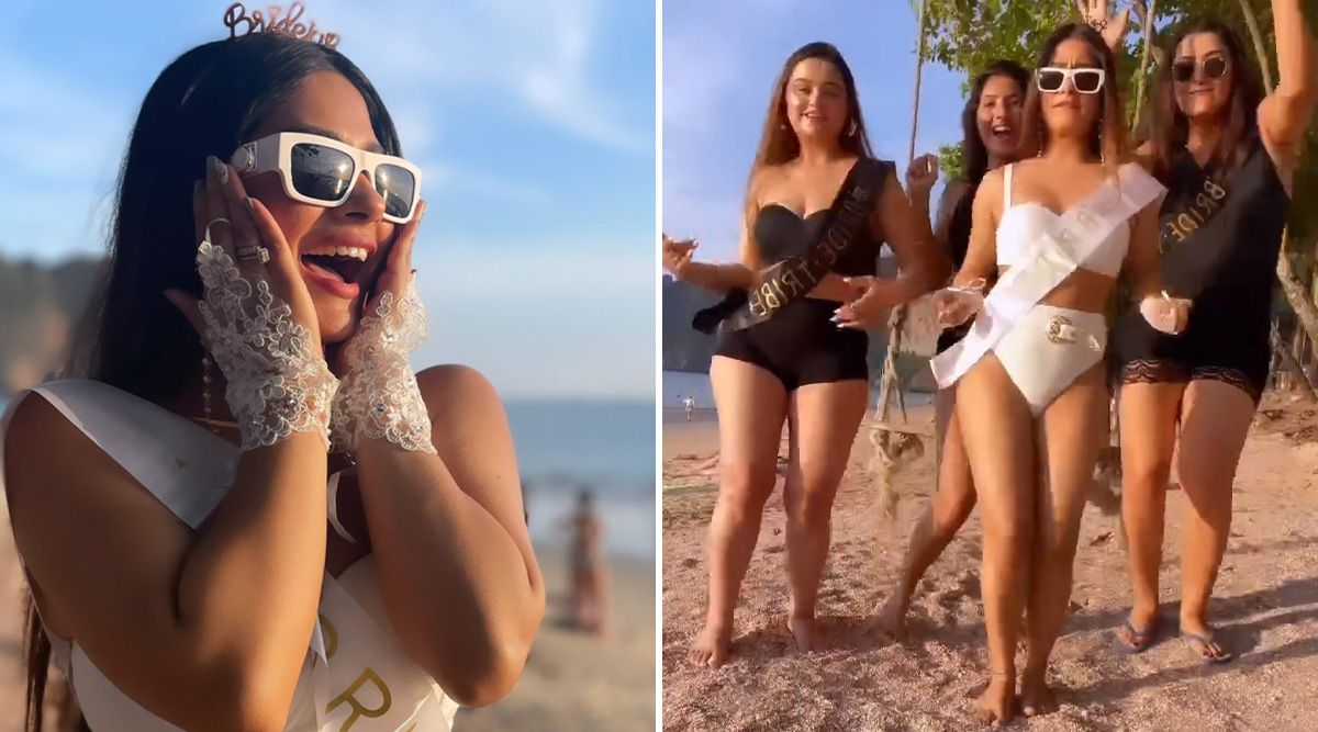 Krishna Mukherjee gives us a peek into her WILD Bachelorette; parties with friends in a bikini on a beach