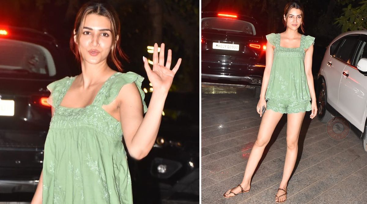 Kriti Sanon's ethnic fusion of a top with mini shorts perfect fit for a casual outing; PICS INSIDE!