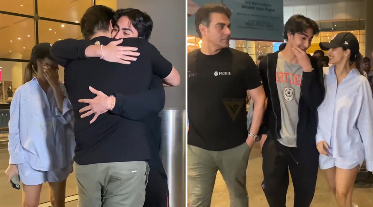 Netizens like the bond between Malaika Arora and Arbaaz Khan when they receive their son at the airport and hug him; See More PICS!