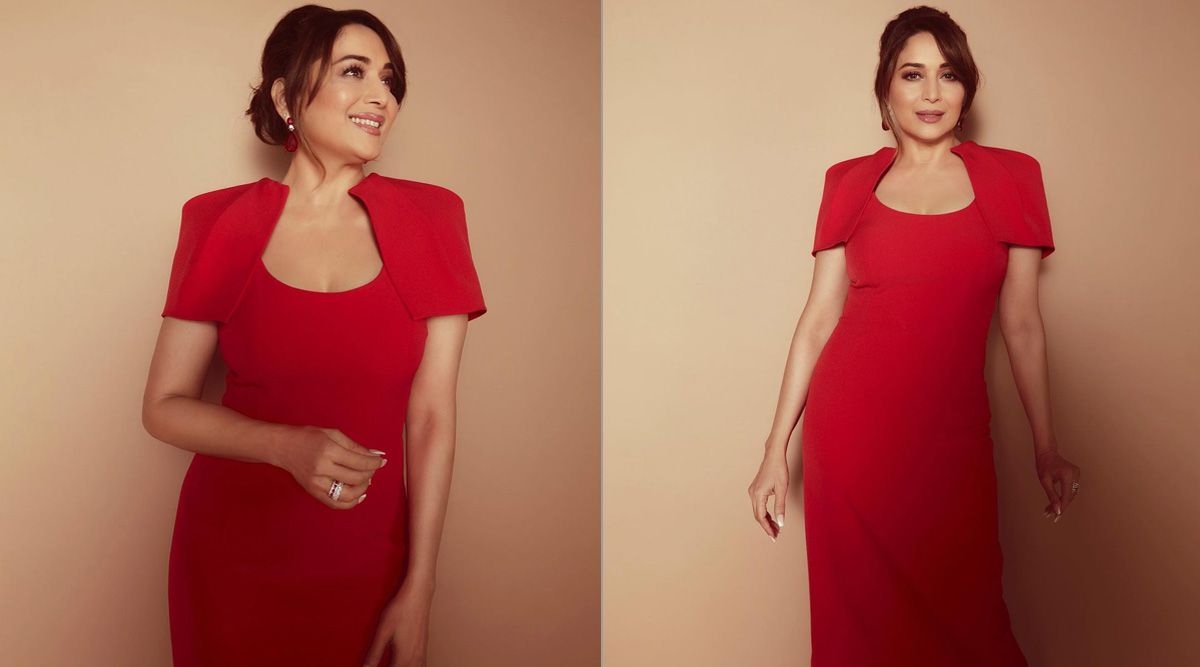 Madhuri Dixit paints the town red for Fame Game promotions