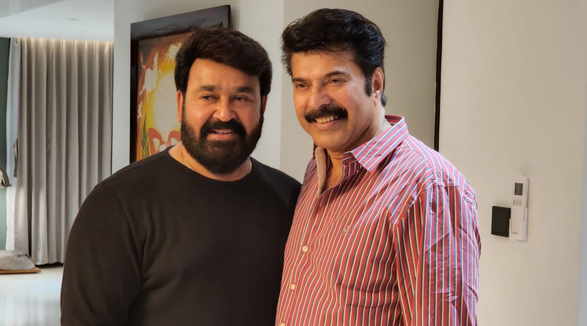 Malayalam stars Mohanlal and Mammootty reunite at the former's new residence; spark rumours of collaboration