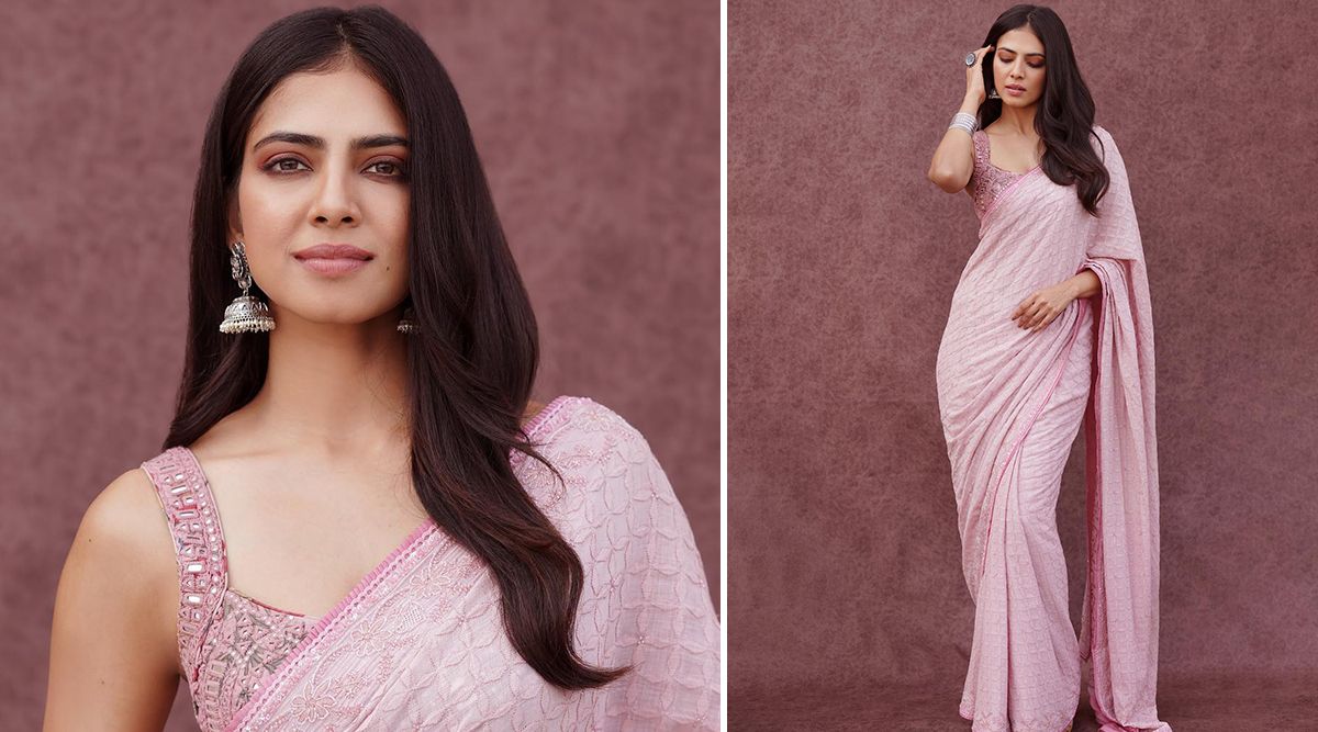 Malavika Mohanan has swept us off our feet with her BLUSHY look in a pink saree by Archana Jaju; See pictures!