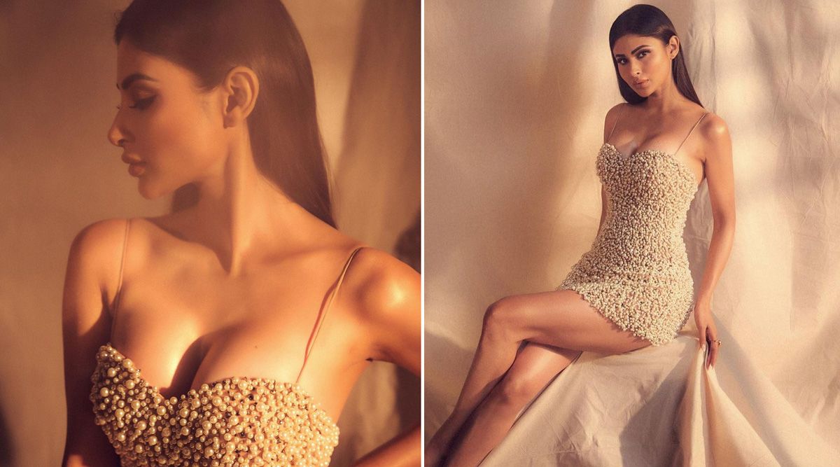 Mouni Roy looks drop-dead gorgeous in THESE pictures wearing a pearl mini dress