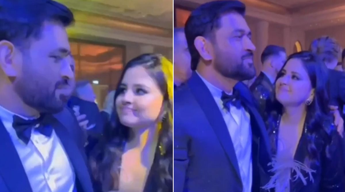 Viral video: Mahendra Singh Dhoni spotted sharing romantic eye contact and grooving with wife Sakshi