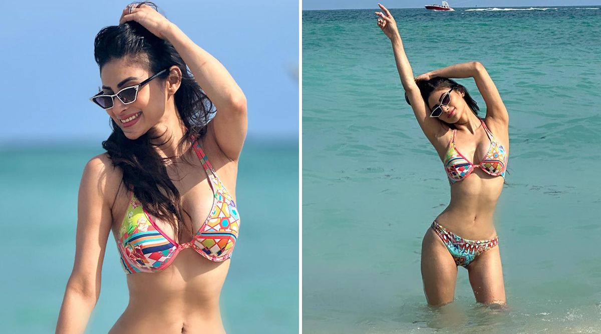 Mouni Roy Looks Smokin' Hot As She Flaunts Her Toned Physique In A Colourful Bikini ( VIEW PICS)