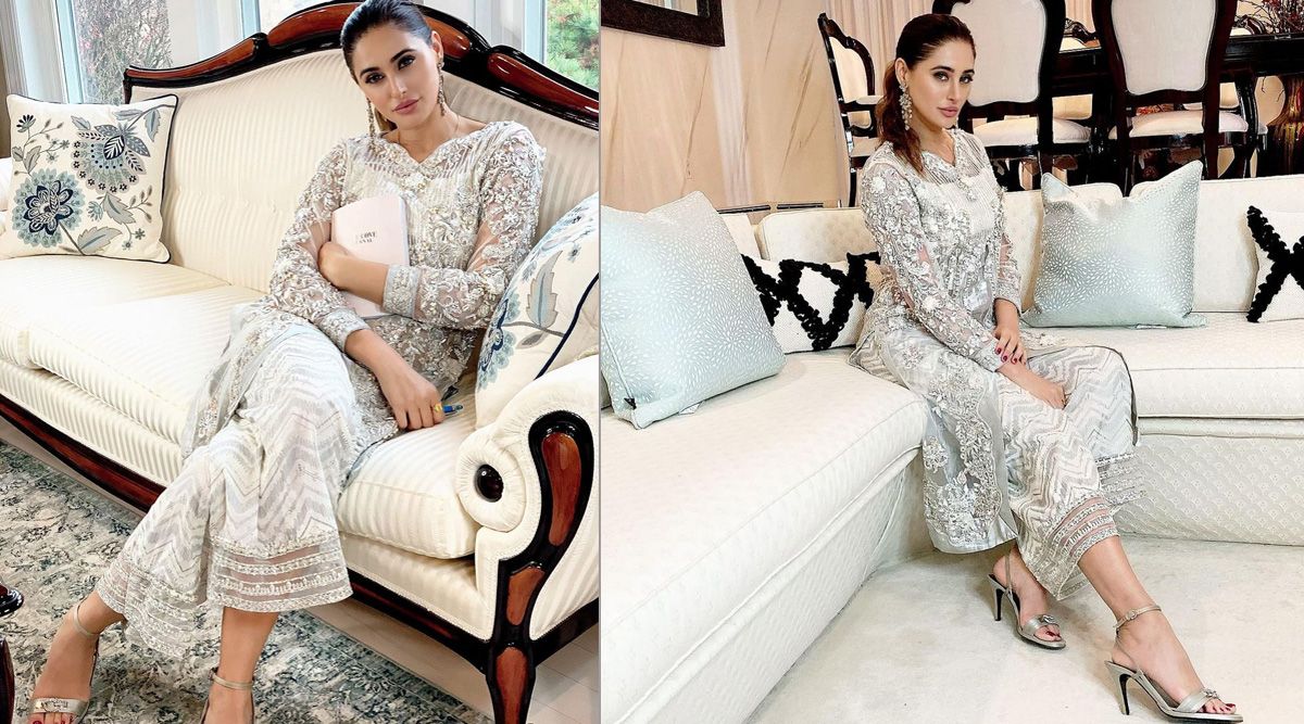 Nargis Fakhri is a vision in white as she slips into a dreamy traditional ensemble