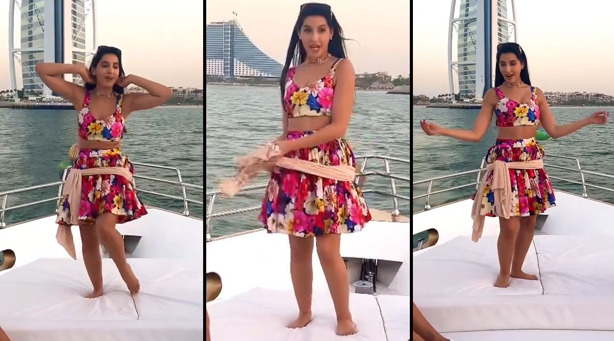 Nora Fatehi looks PRETTY in floral top and skirt; Watch how she’s enjoying her birthday on yacht!