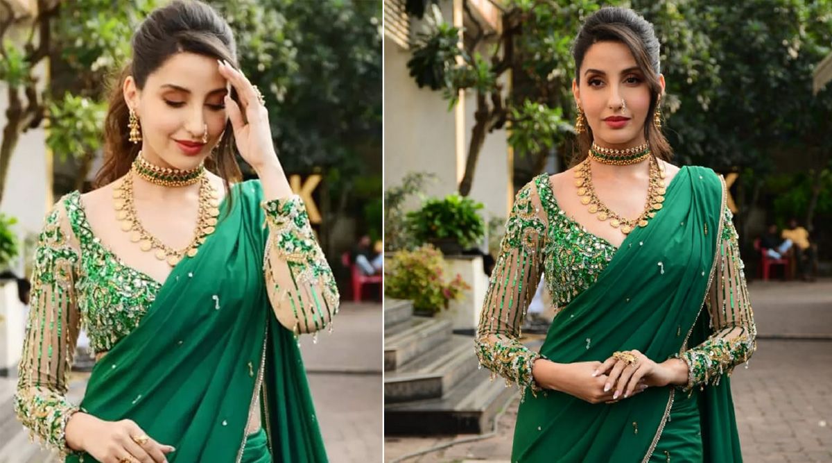Nora Fatehi's Nauvari Saree look has kept viewers' eyes open, have a look at her latest video!