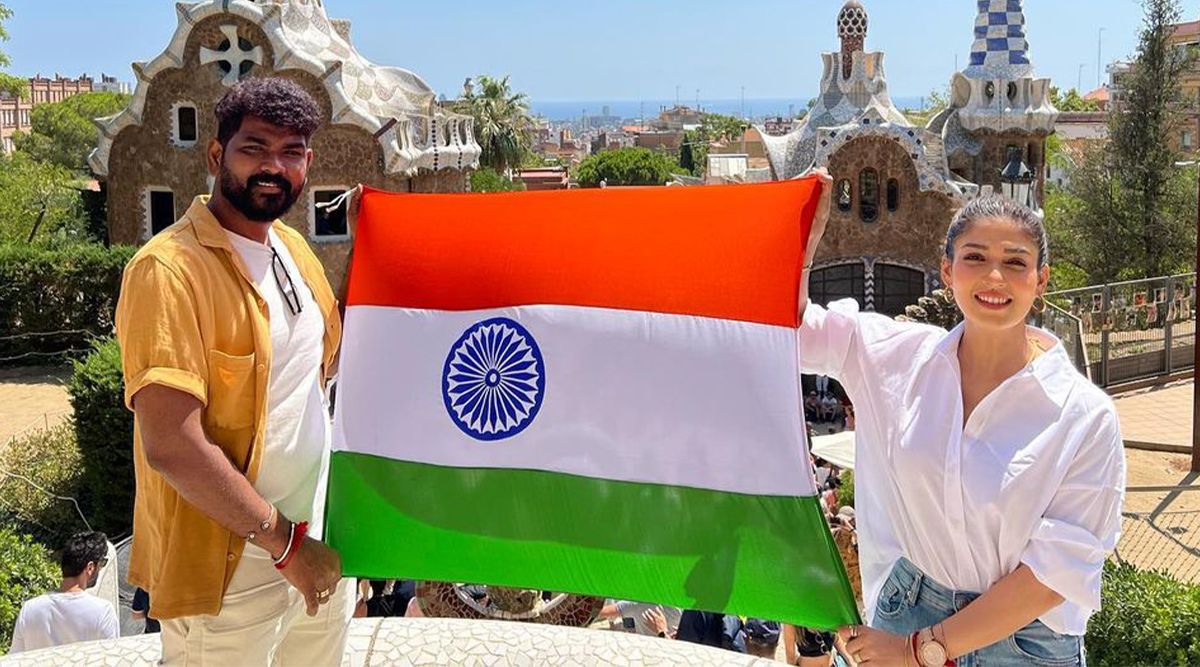 Nayanthara and Vignesh Shivan celebrated 75th Independence Day in Spain; proudly flying the tricolor flag in the streets of Barcelona