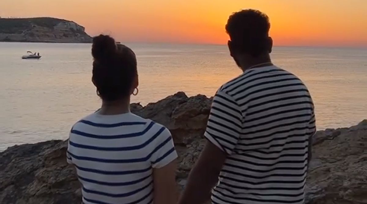 Nayanthara and Vignesh Shivan twin in matching tees as they enjoy Ibiza sunset