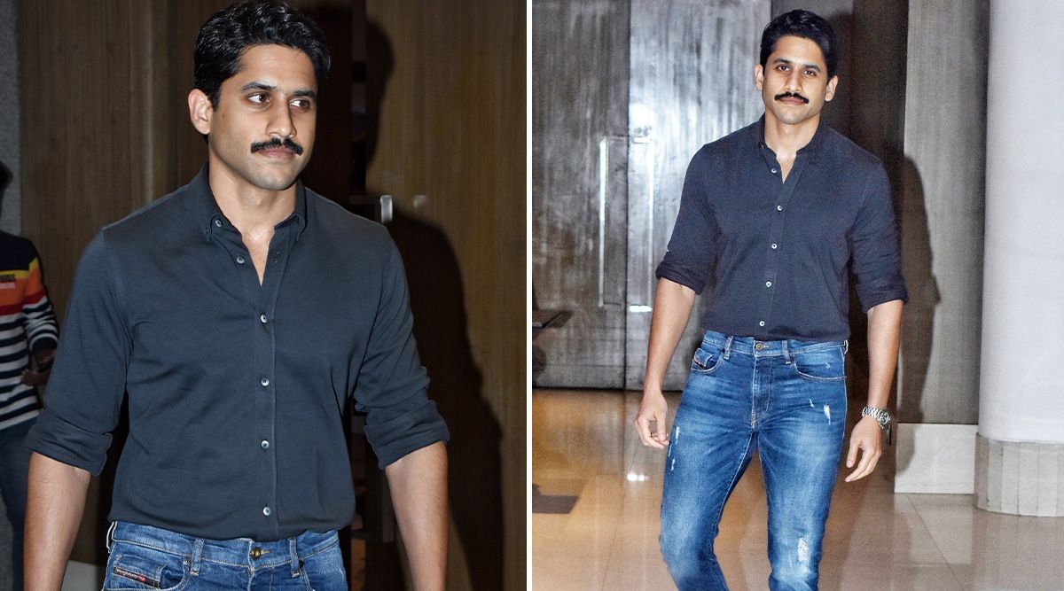 Naga Chaitanya was photographed while promoting his upcoming work ‘Thank You’ in Hyderabad