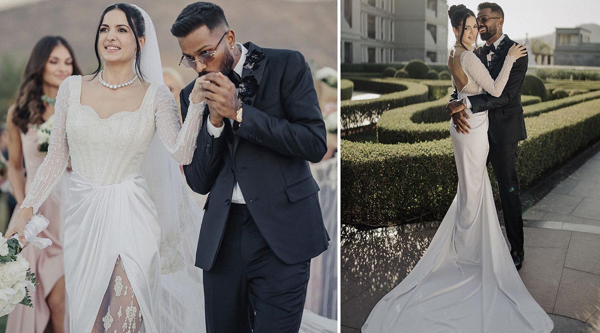 Natasa Stankovic and Hardik Pandya RE-MARRY in a Christian wedding style; Watch as the couple walks down the aisle!