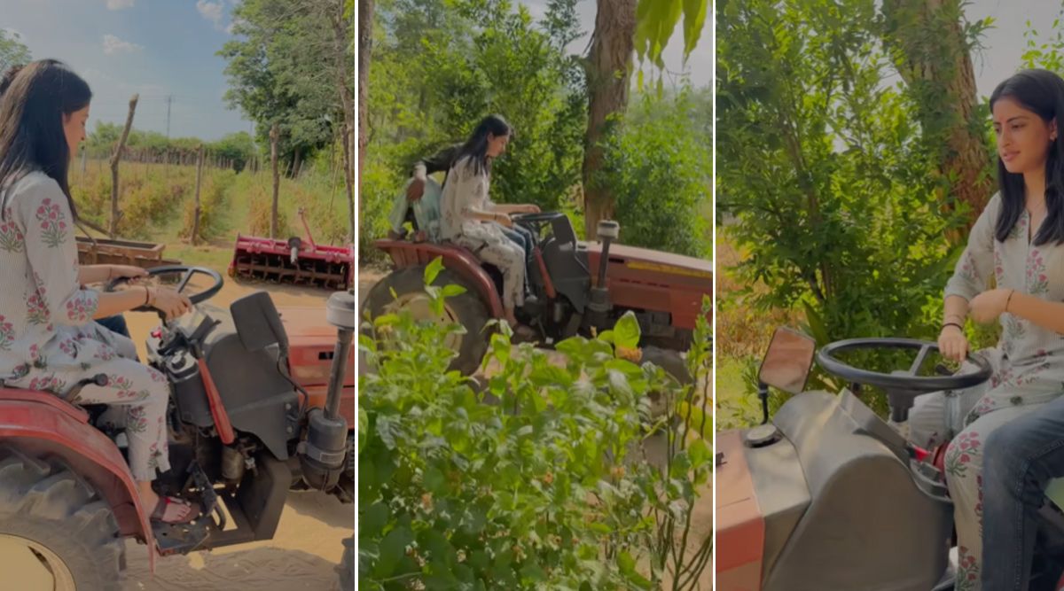 Big B's Granddaughter Navya Naveli Nanda Gives A Sneak Peek As She Drives A Tractor In Gujarat Village (Watch Video)