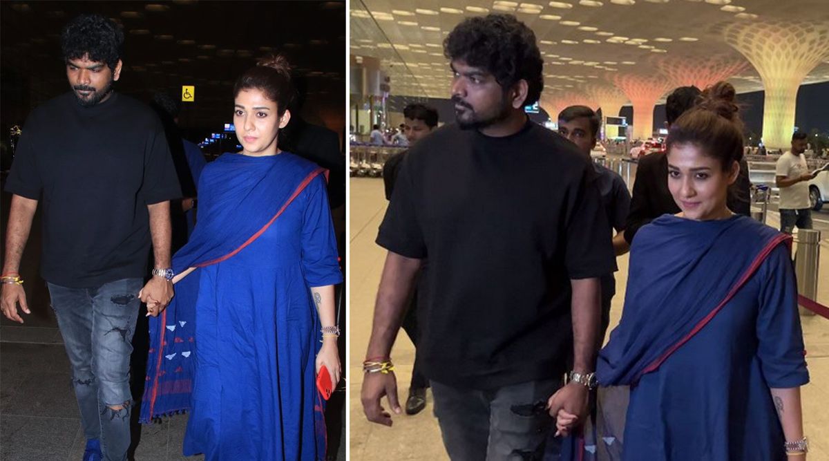 Jawan: Nayanthara And Vignesh Shivan Spotted HOLDING HANDS At Mumbai Airport After Film Release! (Watch Video)