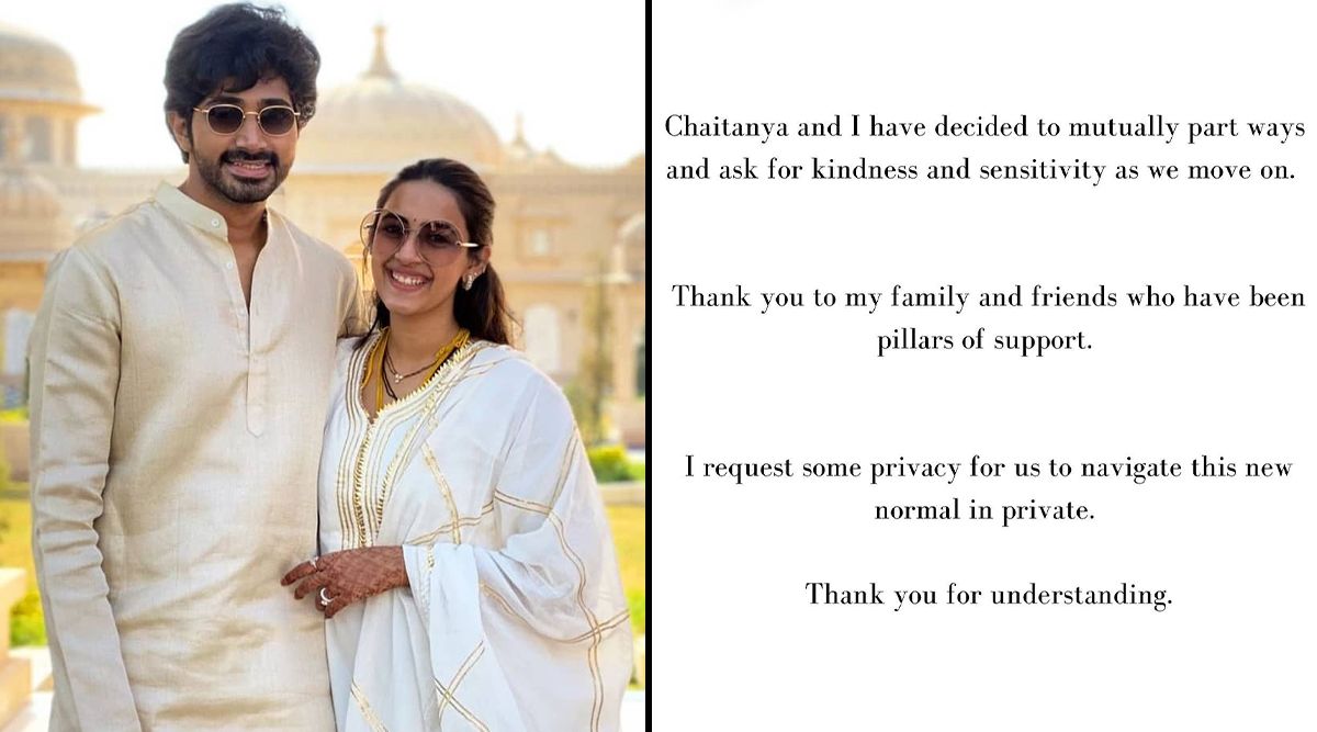 Niharika Konidela Shares A Post On Instagram As She OFFICIALLY Parts Ways With Husband Chaitanya JV (View)