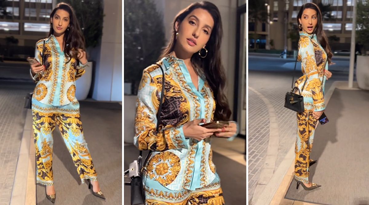 Nora Fatehi DROPS a funny video on her birthday while posing in a luxurious Versace co-ord set; See here!