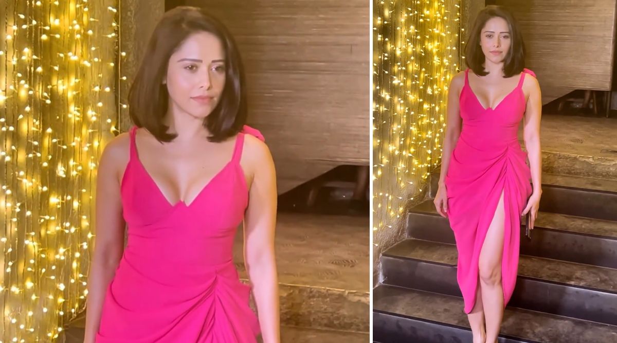 Nushrratt Bharuccha looks MAGNIFICENT in a pink satin dress, makes a STUNNING appearance at a friend’s birthday bash