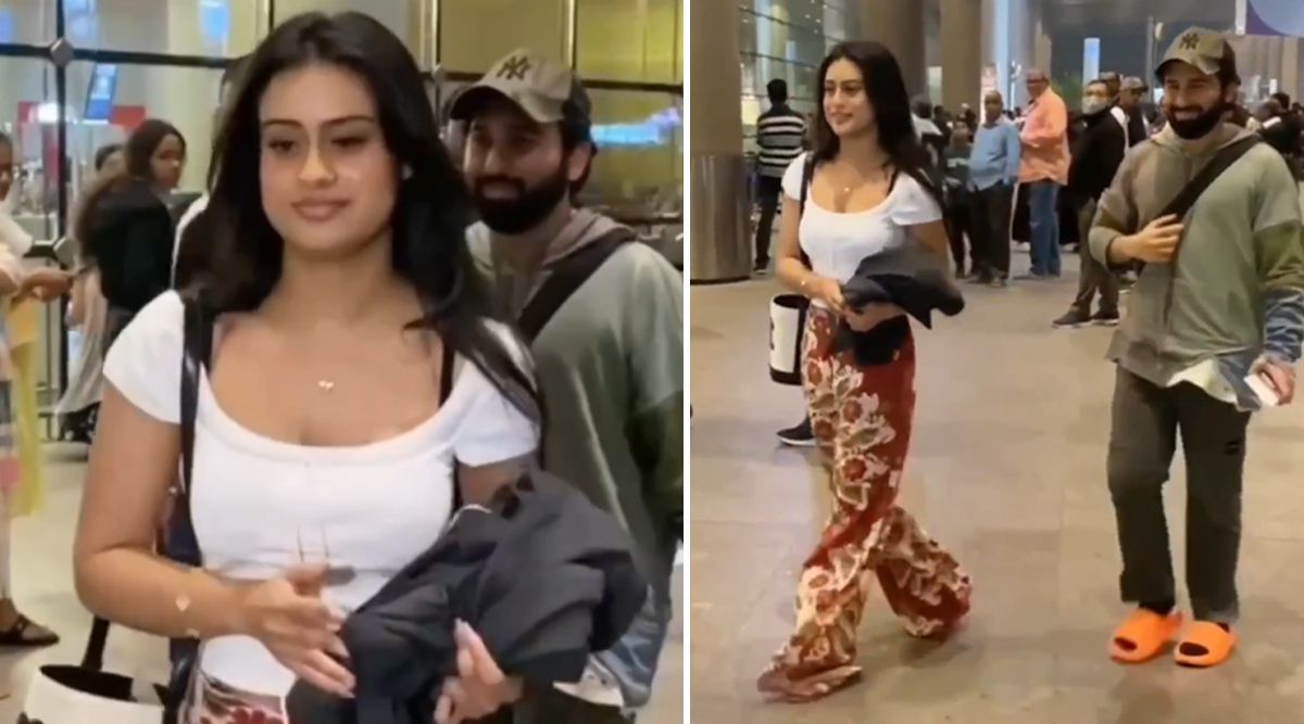 Nysa Devgn spotted with Orry once again, as they arrive at Mumbai airport; Watch here!