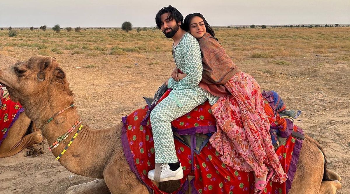 Nysa Devgn And Her Friend Orhan Hug Each Other During A Camel Ride